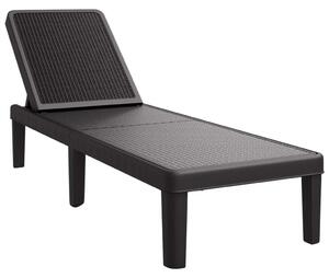 VidaXL Napozóágy - Állítható - Fekete - 159x57x83,5cm
