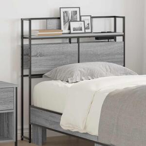 Tároló fejtámla polcokkal tárolóval Szürke sonoma 75 cm Faanyag