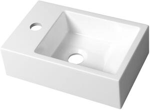 Sapho Small mosdótál 36x23 cm négyszögletes klasszikus-beépíthető-mosdótálak fehér AL794