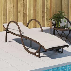 VidaXL Napozóágy - Polyrattan - Barna - 199cm