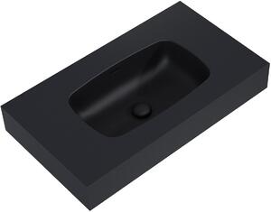 Elita Dimple mosdótál 80.6x46 cm négyszögletes klasszikus fekete 168855