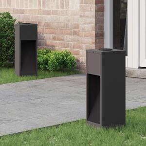 Napelemes LED Útjelző Lámpa 2 pcs Fekete Hidegen hengerelt acél