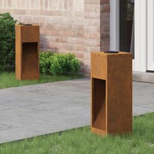 Napelemes LED Útjelző Lámpa 2 pcs Bronz Időjárásálló acél