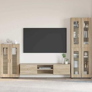 Széf polcokkal ajtóval Sonoma tölgy 55,5 x 29 x 103 cm Faanyag