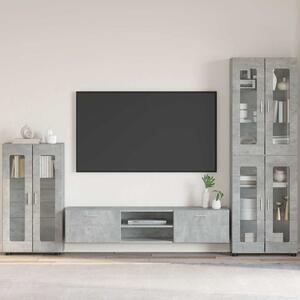 Széf polcokkal FLORIN Beton Szürke 55,5 x 29 x 100 cm Faanyag