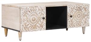 VidaXL Dohányzóasztal Fehér 100 x 54 x 40 cm Tömör Mangófát