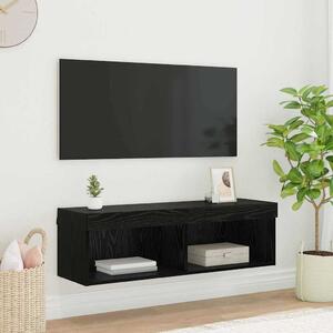 TV Fali Szekrény Panama Fekete tölgy 100 x 30 x 30 cm Faanyag