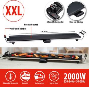 ALPINA Teppanyaki látványgrill 2000W XXL (100x20cm)
