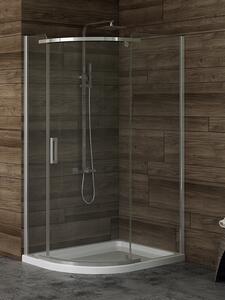 New Trendy New Komfort zuhanykabin 100x80 cm félkör alakú króm fényes/grafit üveg K-0438