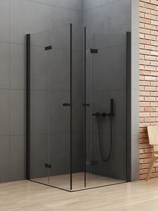 New Trendy New Soleo Black zuhanykabin 90x90 cm négyzet fekete félmatt/átlátszó üveg D-0235A/D-0239A