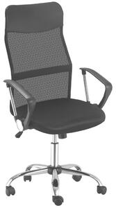 HOMCOM ergonomikus irodai szék, hintázó funkcióval, állítható magasságú, háló, fekete