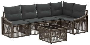 VidaXL Kerti Kanapé Szett 6 pcs Szürke polirattan