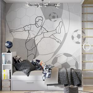 Fotótapéta Futballista és labdák, Fotótapéta tini szoba, Fotótapéta tini szoba futball, w04601v1 : Uwalls.hu