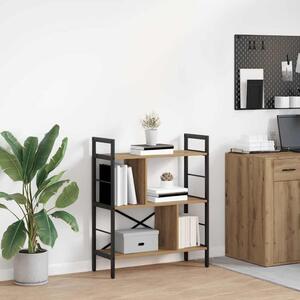 Könyvespolc 5 szintes 75 x 30 x 91 cm Szerelt Fa Artisan tölgy
