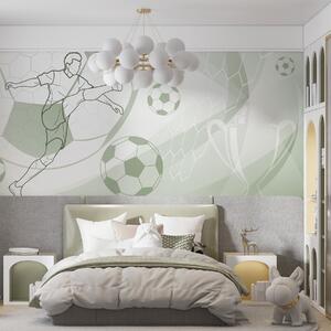Fotótapéta Futballista és labdák, Fotótapéta tini szoba, Fotótapéta tini szoba futball, w04601v2 : Uwalls.hu