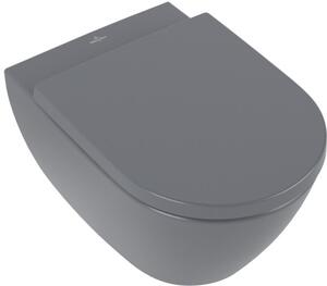 Villeroy & Boch Subway 2.0 miska WC wisząca bez kołnierza lejowa DirectFlush CeramicPlus graphite 5614R0I4