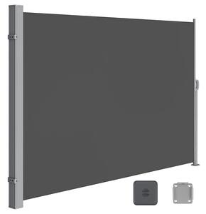 Oldalsó napellenző, 180 x 450 cm, füstszürke