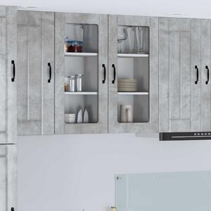Konyhaszekrény 2 pcs Beton Szürke 40 x 31 x 80 cm Faanyag