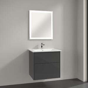 Villeroy & Boch Finero mosdó szekrénnyel és tükörrel 65 cm szürke S00301FPR1
