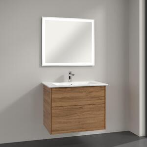 Villeroy & Boch Finero mosdó szekrénnyel és tükörrel 80 cm tölgy S00302RHR1