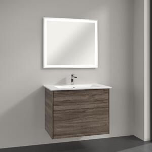 Villeroy & Boch Finero mosdó szekrénnyel és tükörrel 80 cm szürke S00302RKR1