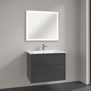 Villeroy & Boch Finero mosdó szekrénnyel és tükörrel 80 cm szürke S00302FPR1