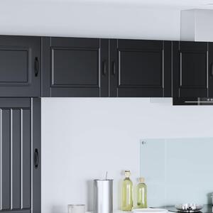 Konyhaszekrény polcokkal 2 pcs Fekete 50 x 31 x 40 cm Faanyag