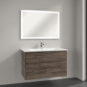 Villeroy & Boch Finero mosdó szekrénnyel és tükörrel 100 cm szürke S00303RKR1