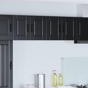 Konyhaszekrény polcokkal 2 pcs Fekete 60 x 31 x 40 cm Faanyag