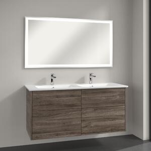 Villeroy & Boch Finero mosdó szekrénnyel és tükörrel 130 cm szürke S00305RKR1