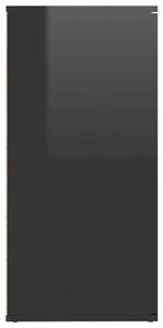 VidaXL magasfényű fekete forgácslap tálalószekrény 160 x 36 x 75 cm