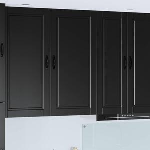 Konyhaszekrény polcokkal Fekete 50 x 31 x 100 cm Faanyag
