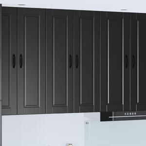 Konyhaszekrény polcokkal Fekete 60 x 31 x 100 cm Faanyag