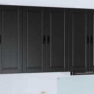 Konyhaszekrény polcokkal Fekete 80 x 31 x 100 cm Faanyag