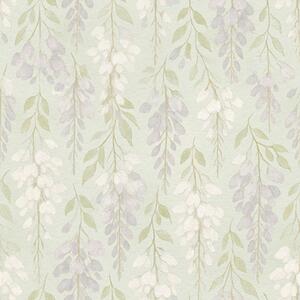 Tapéta Lila wisteria mentazöld háttér előtt, Virágok és növények tapétá, a00593 : Uwalls.hu