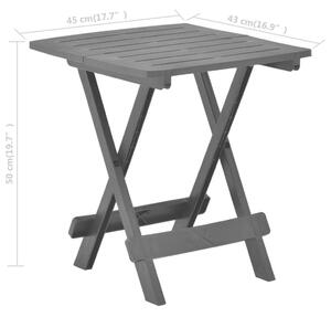 VidaXL antracitszürke műanyag összecsukható kerti asztal 45x43x50 cm