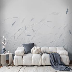 Fotótapéta A szélben hullámzó fű, akvarell stílusban, kék árnyalatokban, Természet fotótapéta, w09331v2 : Uwalls.hu