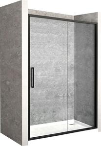 Rea Rapid Slide zuhanyajtók 110 cm tolható fekete félfényes/átlátszó üveg REA-K6401