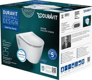 Zestaw Duravit Soleil by Starck miska WC wisząca HygieneFlush z deską wolnoopadającą biały 45860920A1
