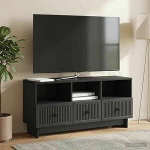 VidaXL TV szekrény fiókkal Fekete 102 x 34,5 x 50 cm Szerelt Fa