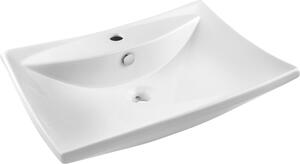 Invena Izyda mosdótál 59.5x44 cm négyszögletes mosdótálak fehér CE-12-001