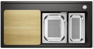 Blanco Zenar XL 6 Steamer SystemPlus gránit mosogató 100x51 cm fekete 526054
