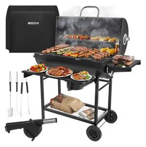 Kerti grill kézi fúvókával és védőhuzattal