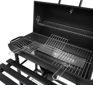 Kerti grill kézi fúvókával és védőhuzattal