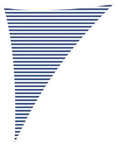 VidaXL Napernyő vitorla Kék és Fehér 4 x 5 x 6,4 m