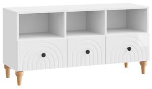 VidaXL TV szekrény Magasfényű Fehér 102 x 34,5 x 50 cm Mérnöki fa