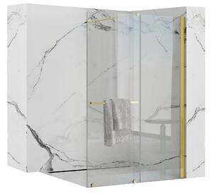 Rea Cortis zuhanyfal 100 cm arany fényes/átlátszó üveg REA-K8484
