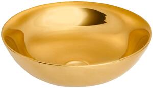 Invena Tinos mosdótál 39.5x39.5 cm kerek mosdótálak arany CE-43-009