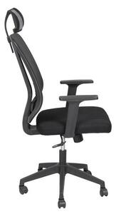 IRISOffice Felix fekete, ergonómikus, szövet-hálós irodai forgószék fejtámasszal