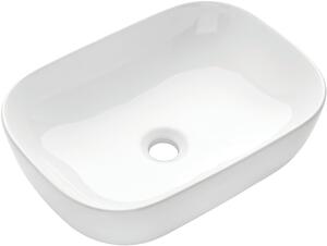 Invena Vitoria mosdótál 45.5x32 cm négyszögletes mosdótálak fehér CE-48-001